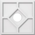 Ekena Millwork Embry Architectural Grade PVC Contemporary Ceiling Medallion, 12"OD x 3"ID x 4"C x 1"P CMP12EY-03000